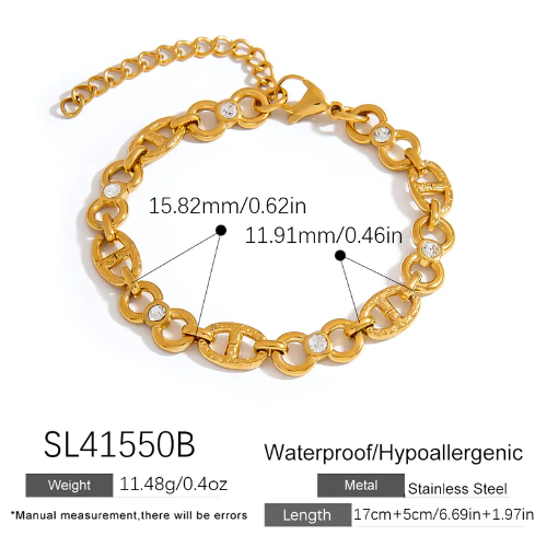 Pulsera estilo Christian Dior INS - Dorado - PUL090