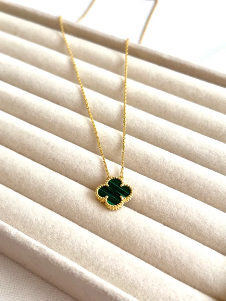 Collar Estilo Van Cleef Verde - Dorado - COL316