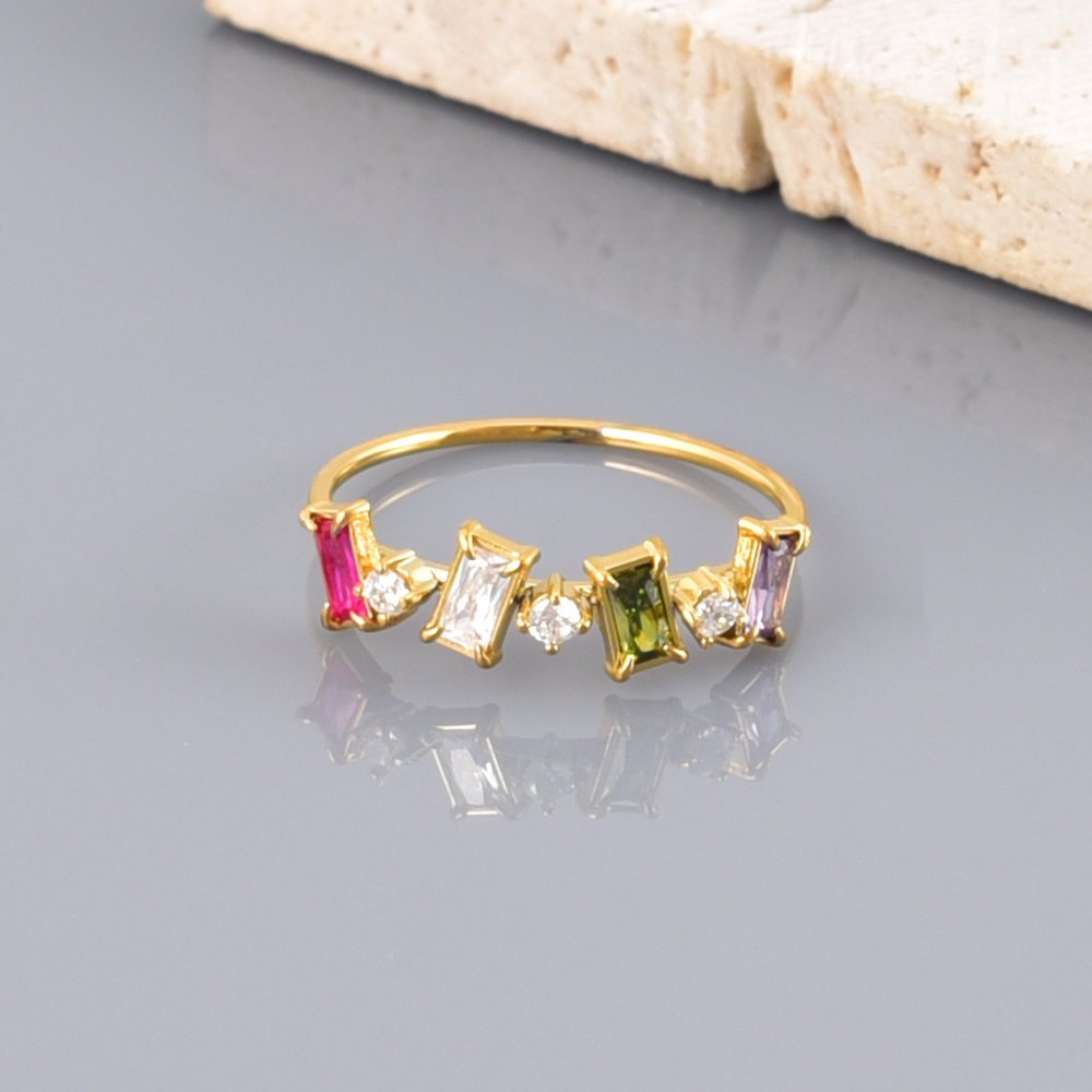 Anillo Multicolor - Dorado - ANI266