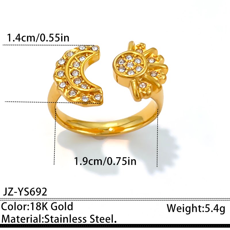 Anillo Ajustable Eclipce - Dorado - ANI262