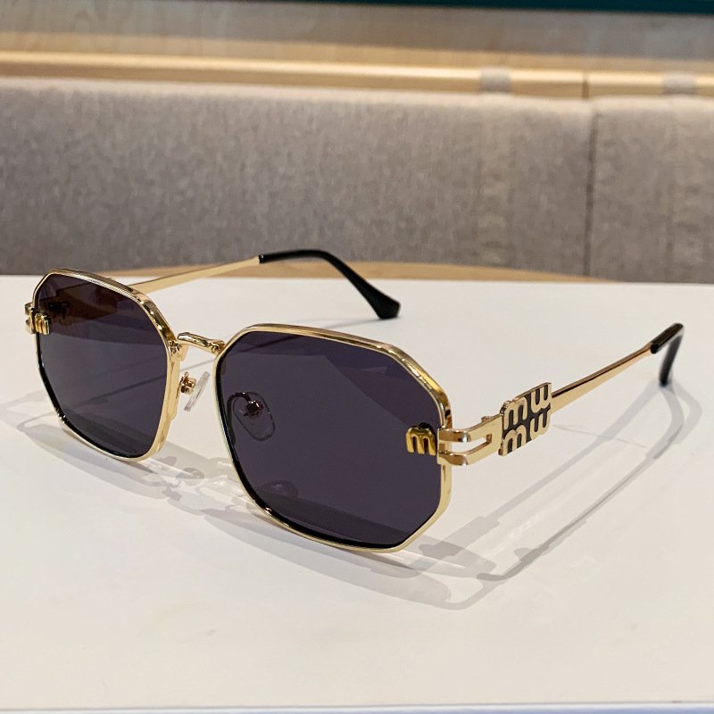 Gafa Estilo Miu Miu Negro - Dorado - GAF035