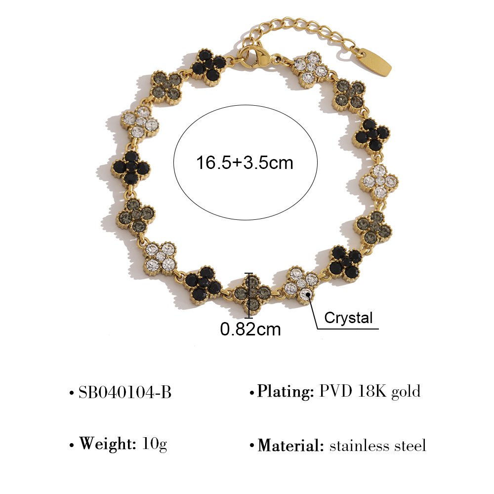 Pulsera Estilo Van Cleef MultiOscuro - Dorado - PUL175