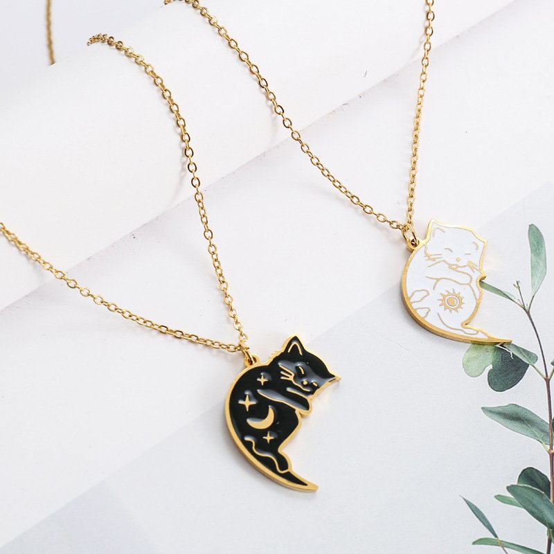 Collar de Amistad-Parejas Gatitios - Dorado - COL272