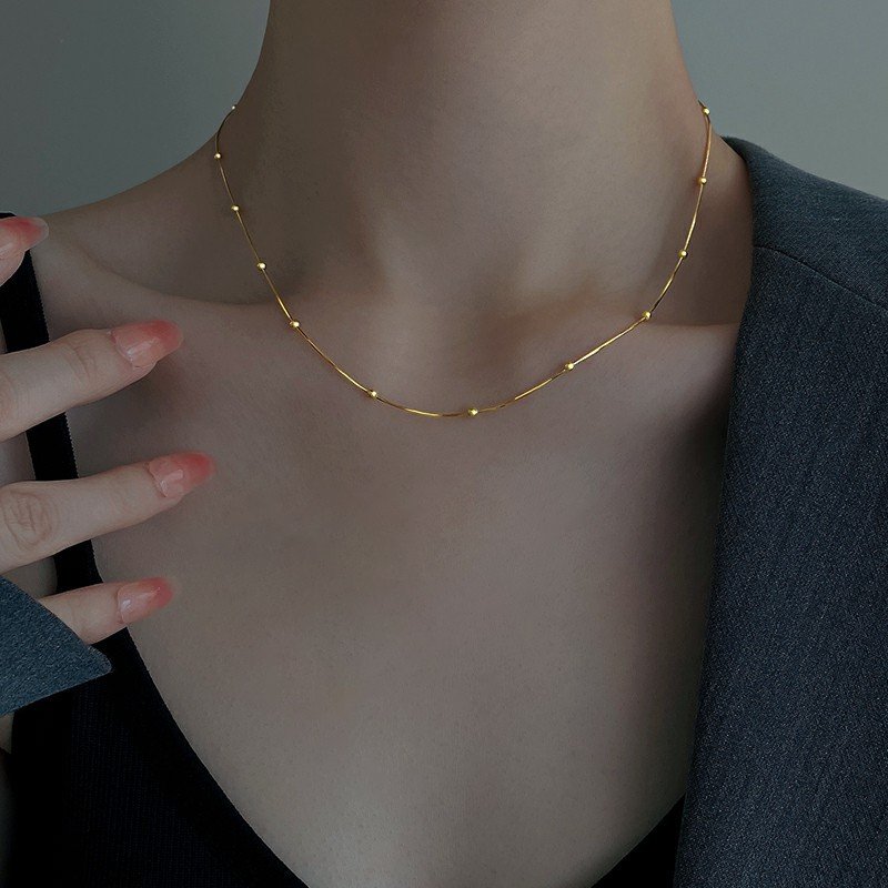 Collar Multi Circular Mediano - Dorado - COL342