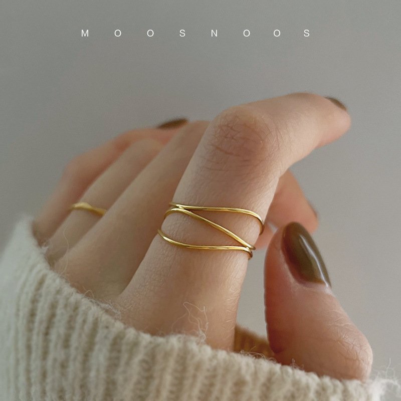 Anillo Minimalista con Multiples Aros - Dorado - ANI231