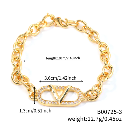 Pulsera estilo Valentino Garavani - Dorado - PUL095