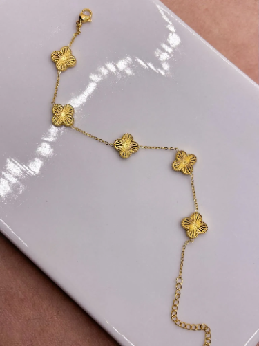 Pulsera Estilo Van Cleef Dorada -Dorado - PUL120