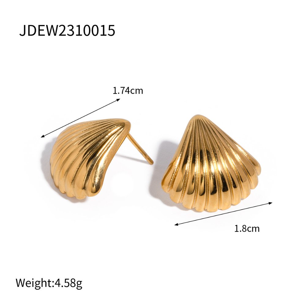 Arete Estilo Concha Marina - Dorado - ART199