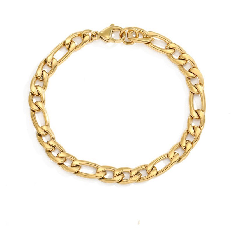 Pulsera Estilo Eslabon Cubano - Dorado - PUL178
