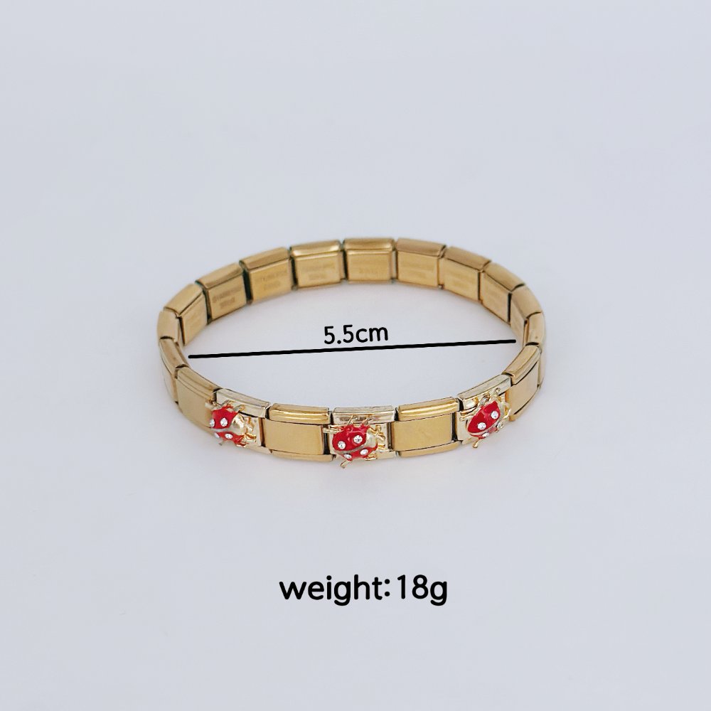 Pulcera estilo Italiano Mariquita - Dorado - PUL163