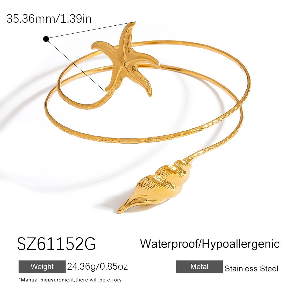 Brazalete de Brazo Estilo Marino - Dorado - BRA134