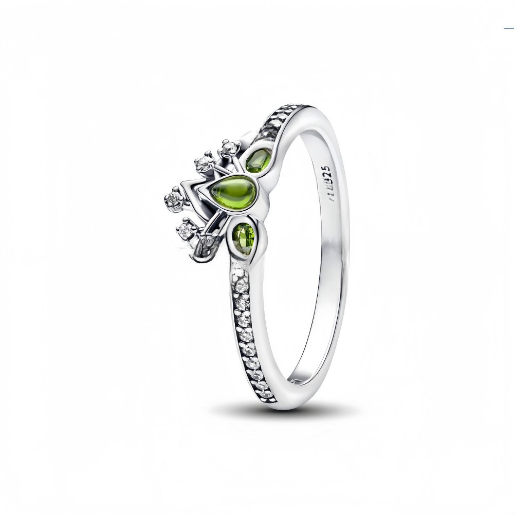 Anillo Princesa de Disney Verde - Plateado - ANI263