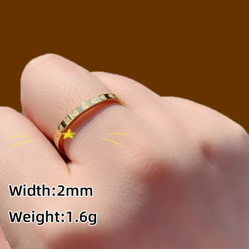 Anillo de mini corazones - Dorado - ANI170