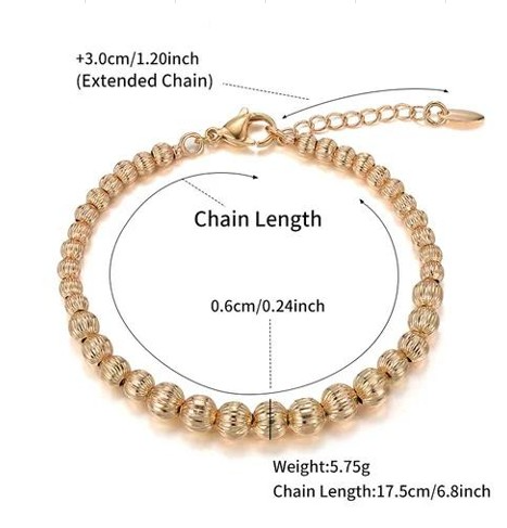 Pulsera con Cuencas Xuping - Dorado - PUL094