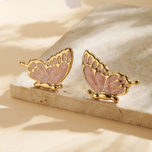 Arete Estilo Mariposa Palo Rosa - Dorado - ART174