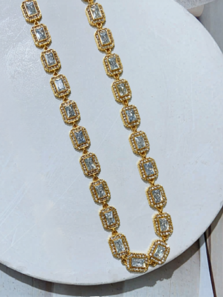 Collar Multi Diamantes Continuo - Dorado - COL338