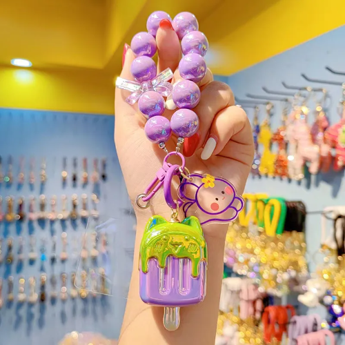 Llavero de Paleta y Conejo - Morado - LLA009