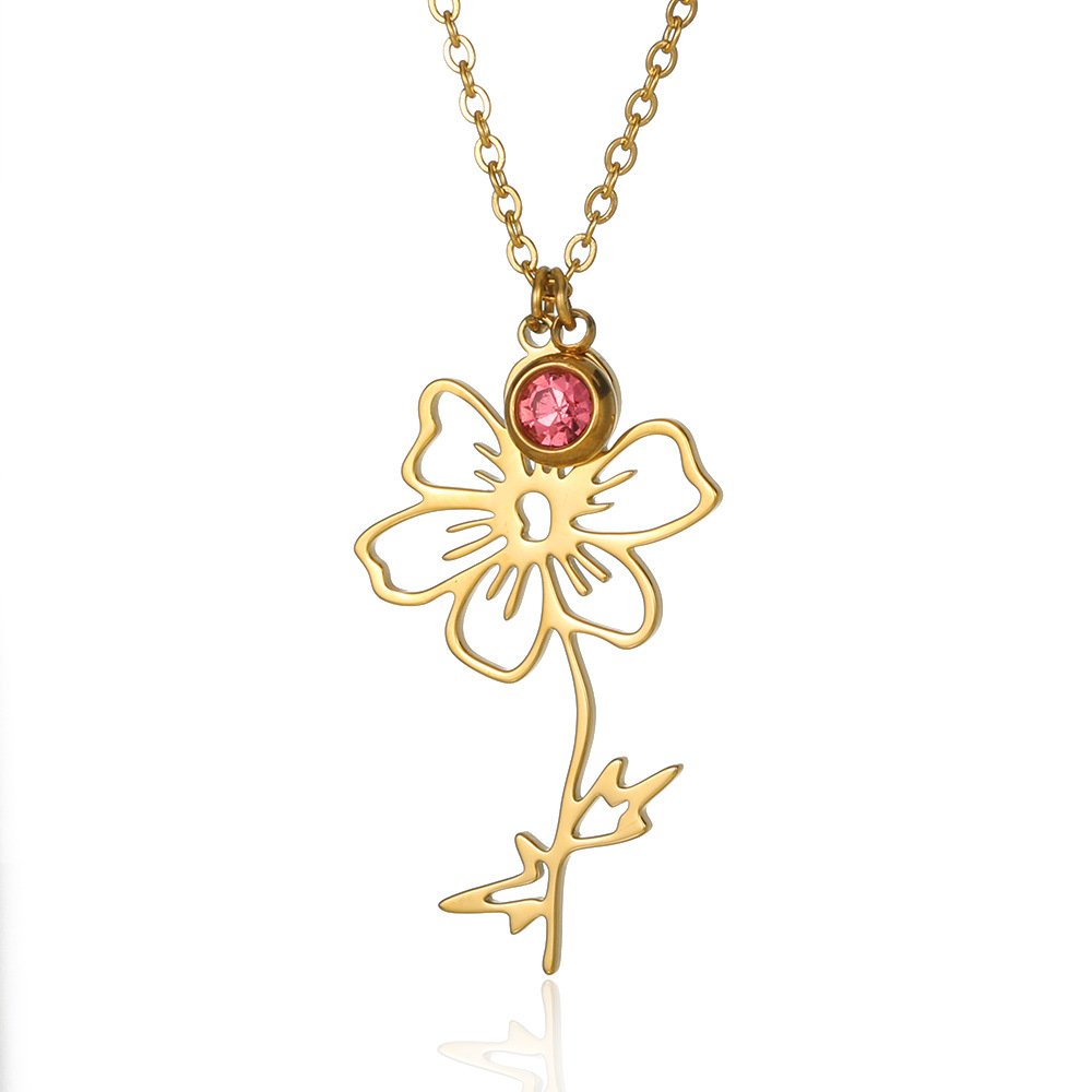 Collar Floral Octubre - Dorado - COL310