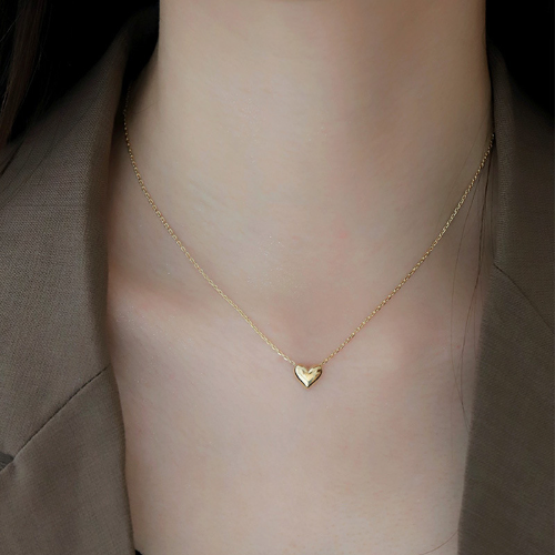 Collar estilo corazón - Dorado - COL265