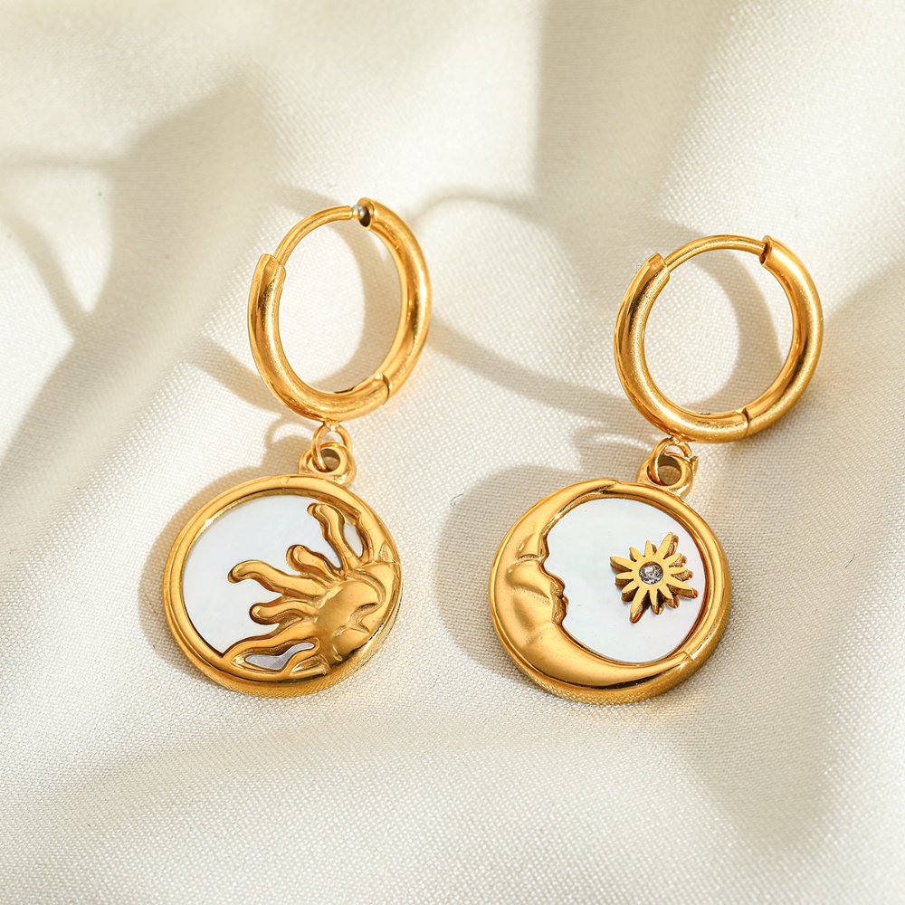 Arete Sol y Luna - Dorado - ART191