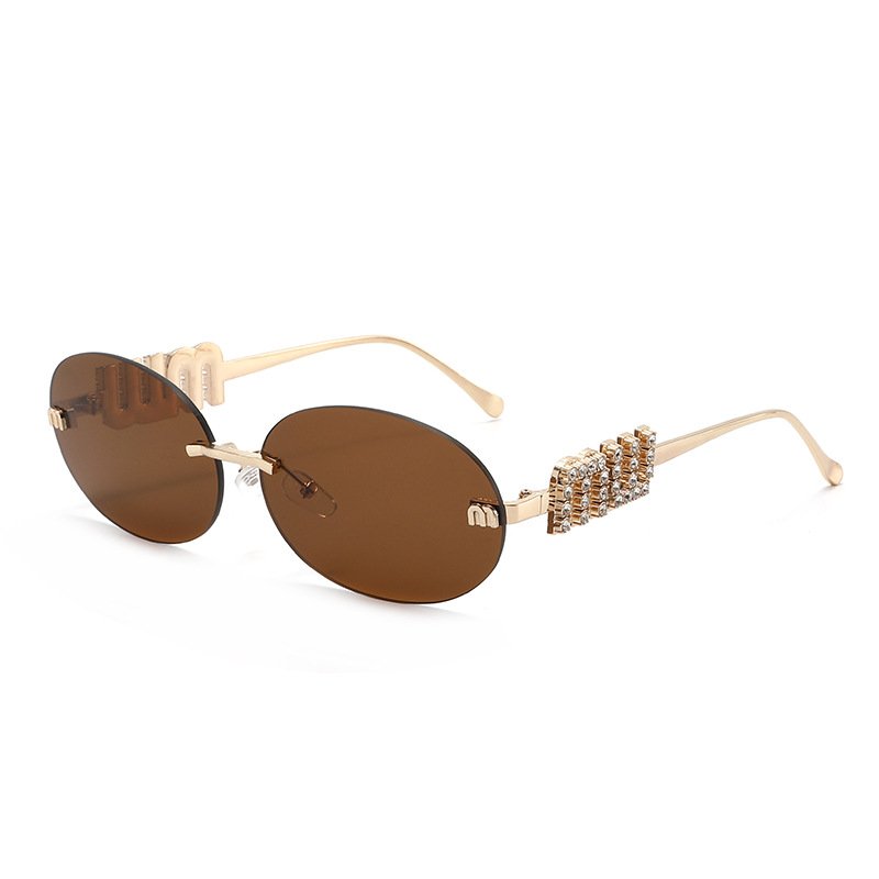 Gafa Estilo Miu Miu Café - Dorado - GAF036