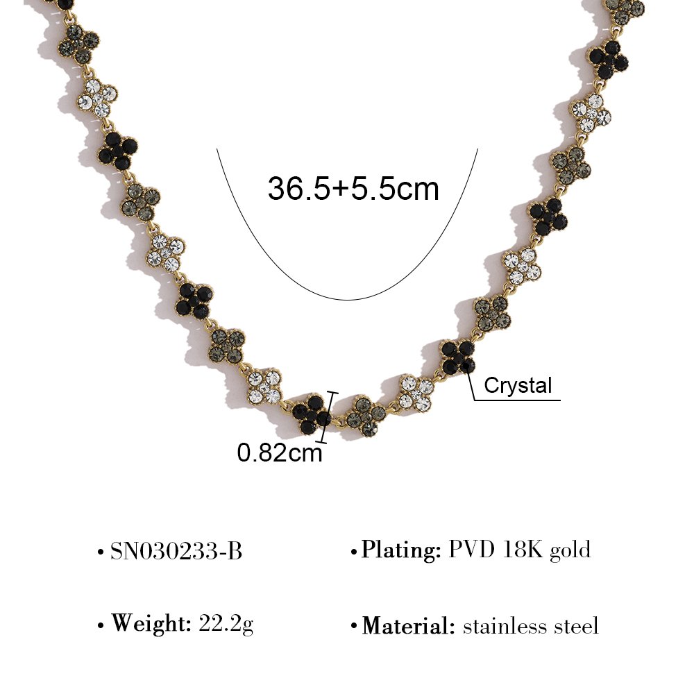 Collar Estilo Van Cleef MultiOscuro - Dorado - COL351