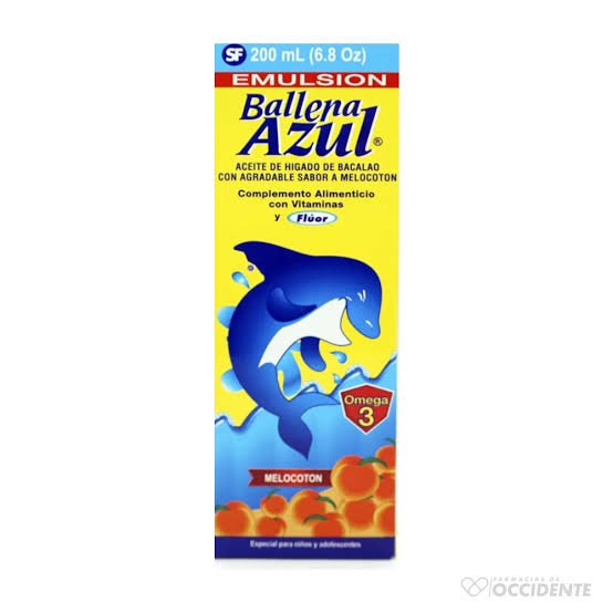 BALLENA AZUL MELOCOTON 200mL. SF