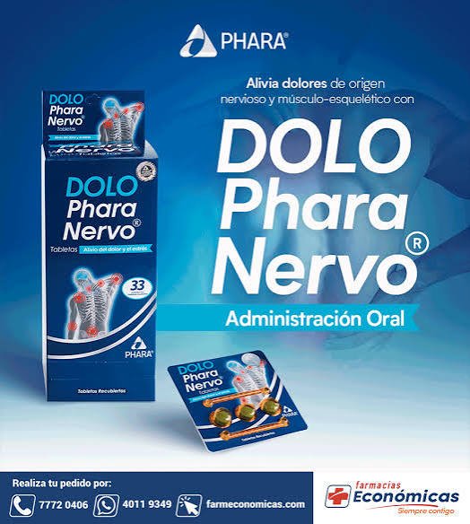 DOLO PHARA NERVO *CARTERITA DE 3 TABLETAS. PHARA