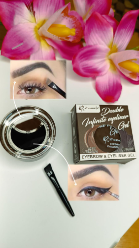 Sombra para ceja y delineador Doble Infinite eyerliner Gel D'hermosa