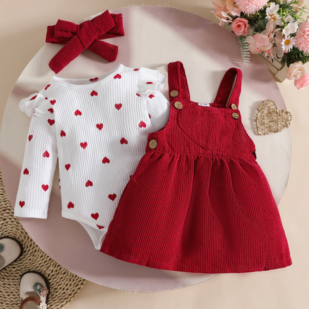 Braga con body, corazones y cinta