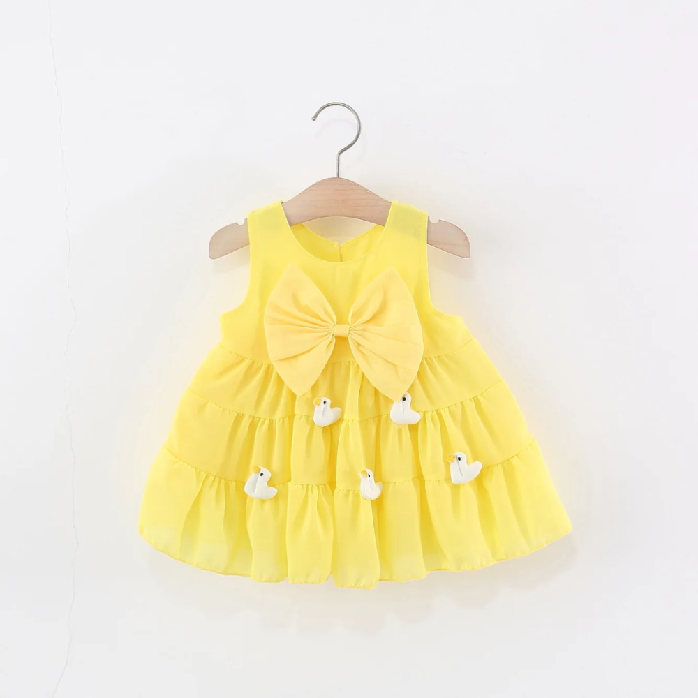 Vestido de hongo y patos