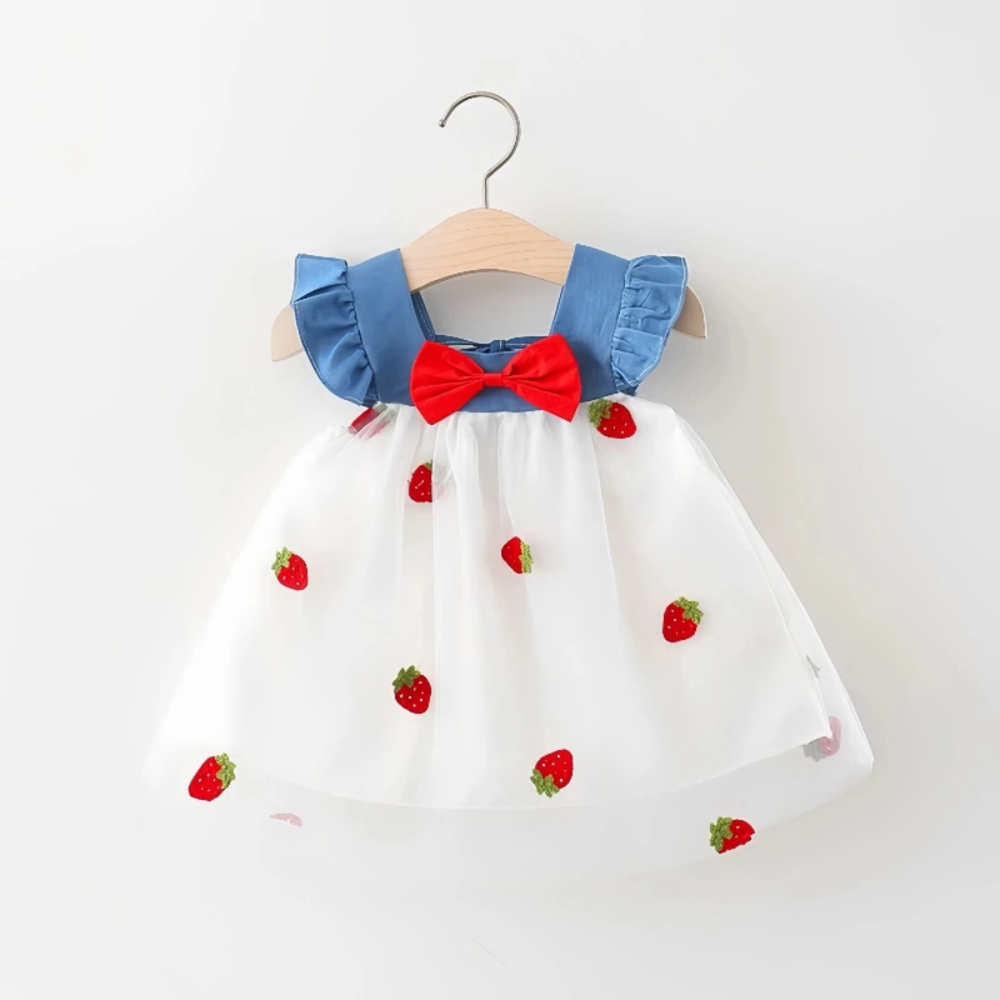 Vestido con cerezas y fresas