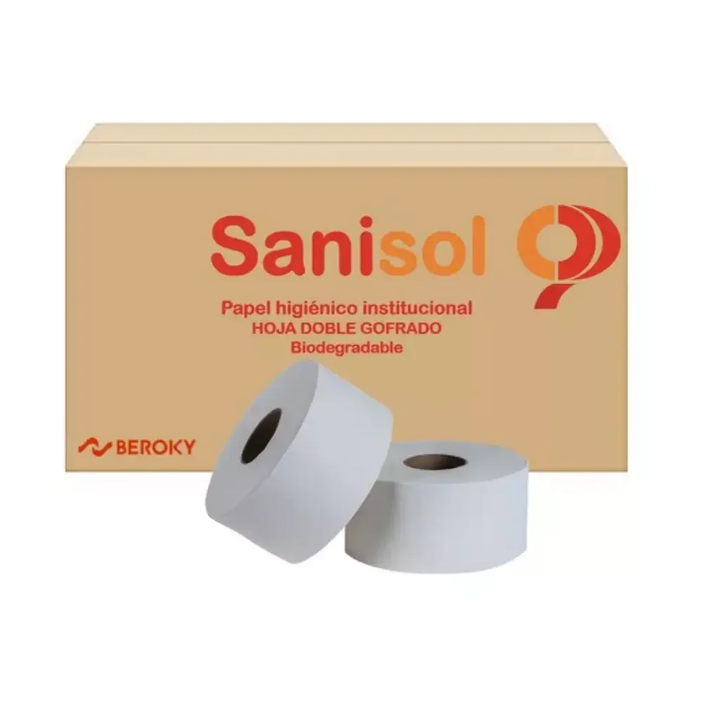 PAPEL HIGIENICO BOBINA 12P 180M SANISOL