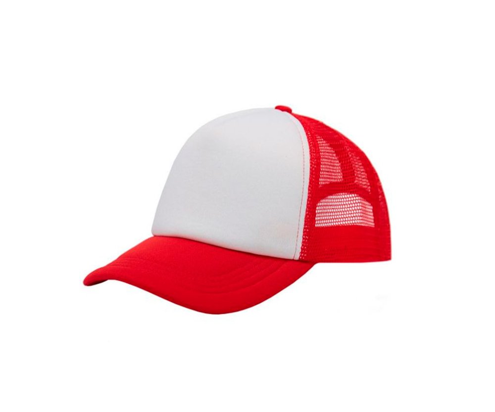 Gorra roja frente blanco de malla