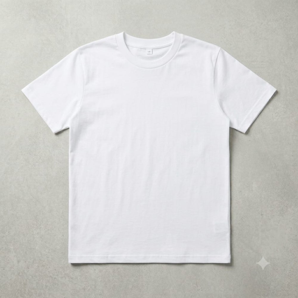 Playera blanca algodón hilo20