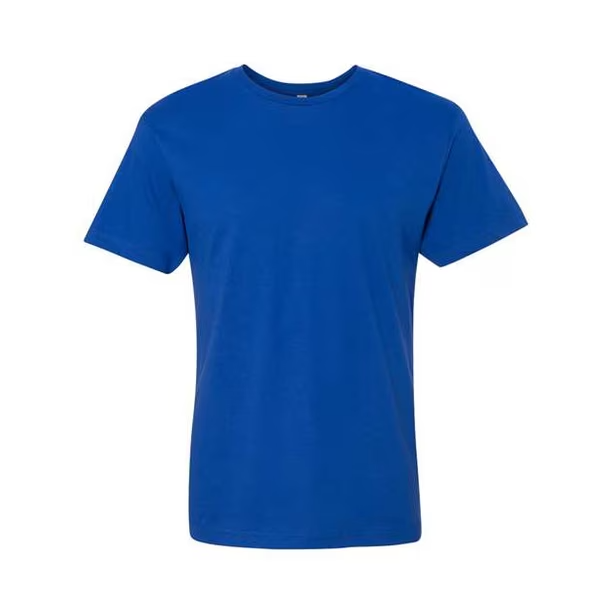 Playera azul pavo piel durazno
