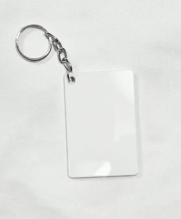 Llavero acrílico rectangular