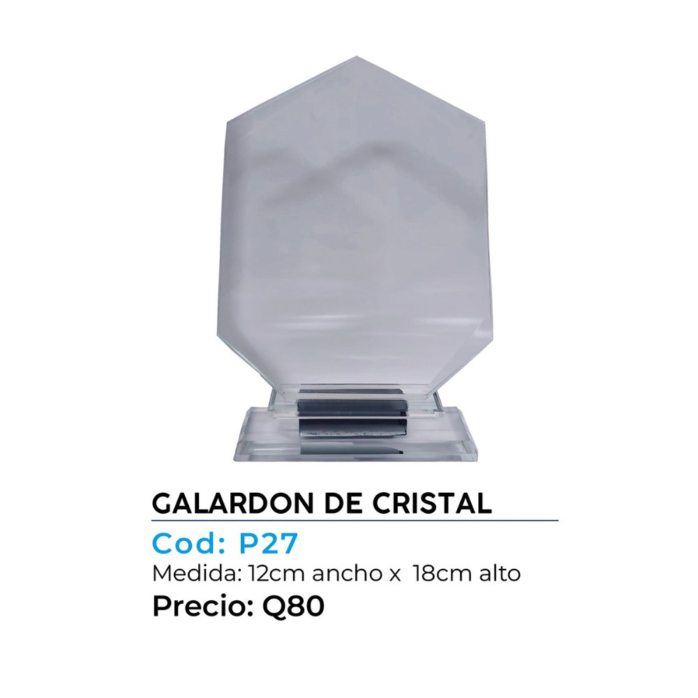 Galardón P27 Medida: 12x17cms