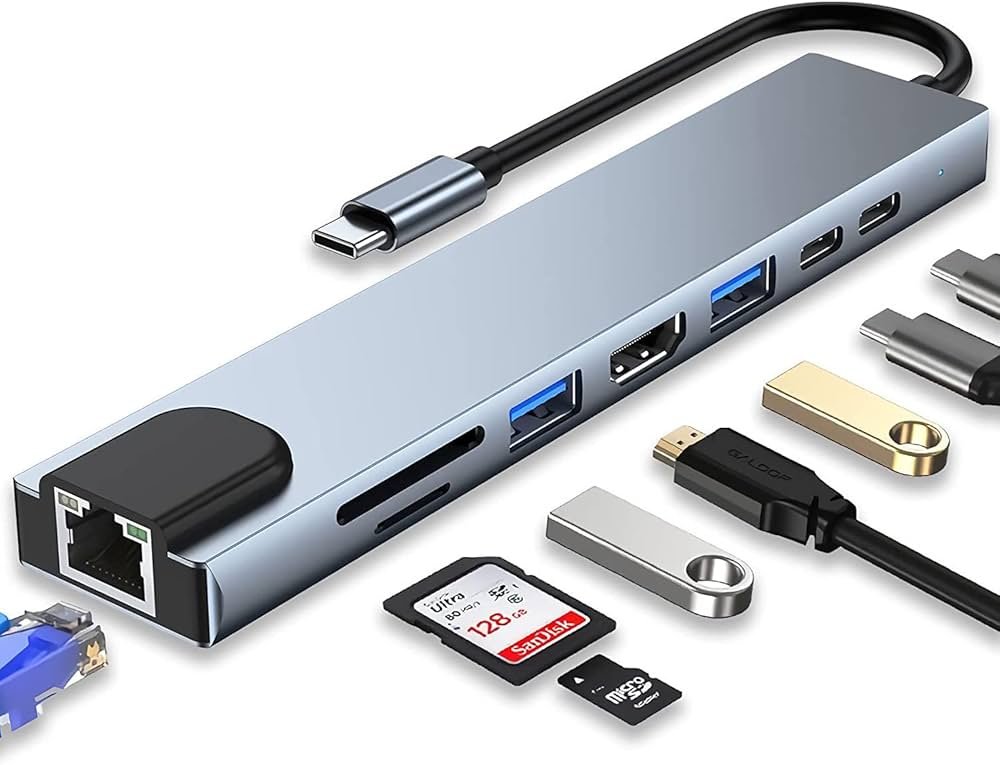 ADAPTADOR MULTIFUNCIONAL 8PUERTOS