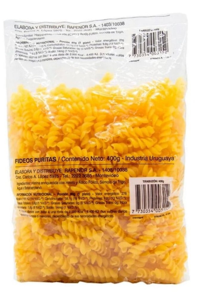 FIDEOS PURITAS 400G VARIAS FIGURAS_POR MAYOR