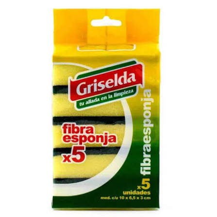 ESPONJA COCINA MULTIUSO X 5 GRSIELDA