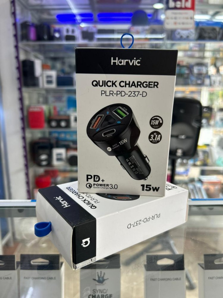 Pluying carro Harvic  2 USB+TC