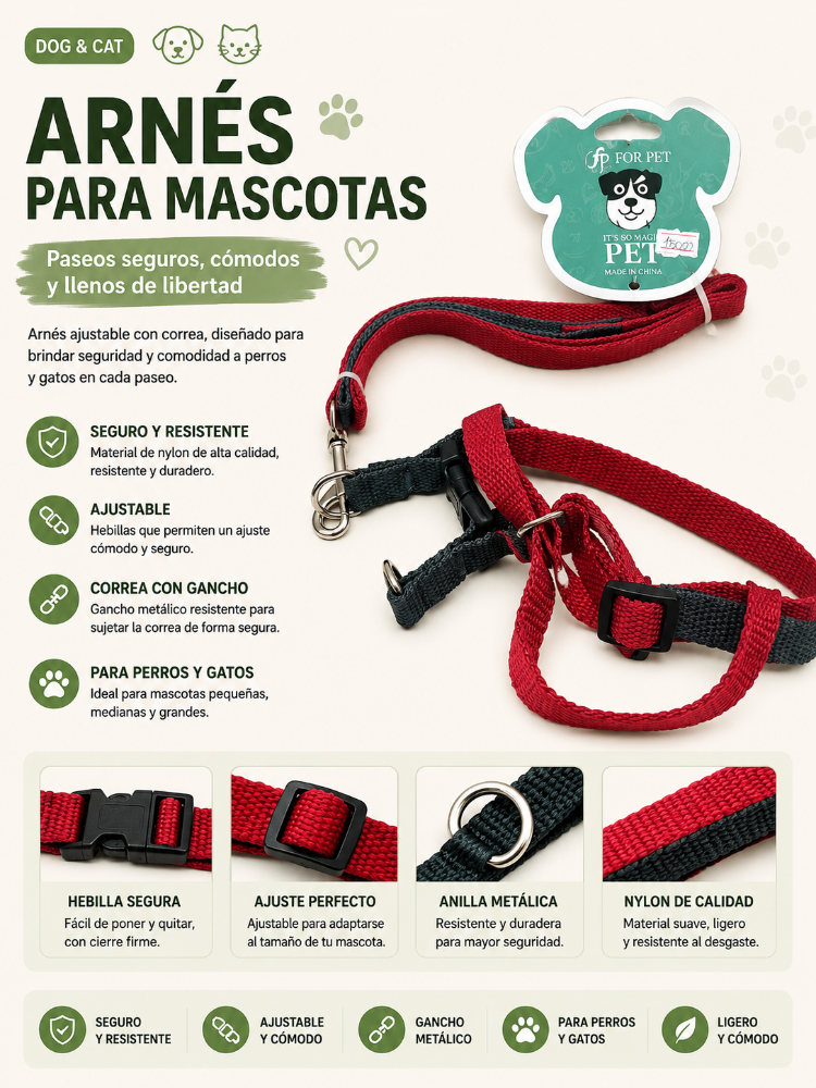 HARNES PARA MASCOTAS MP1737