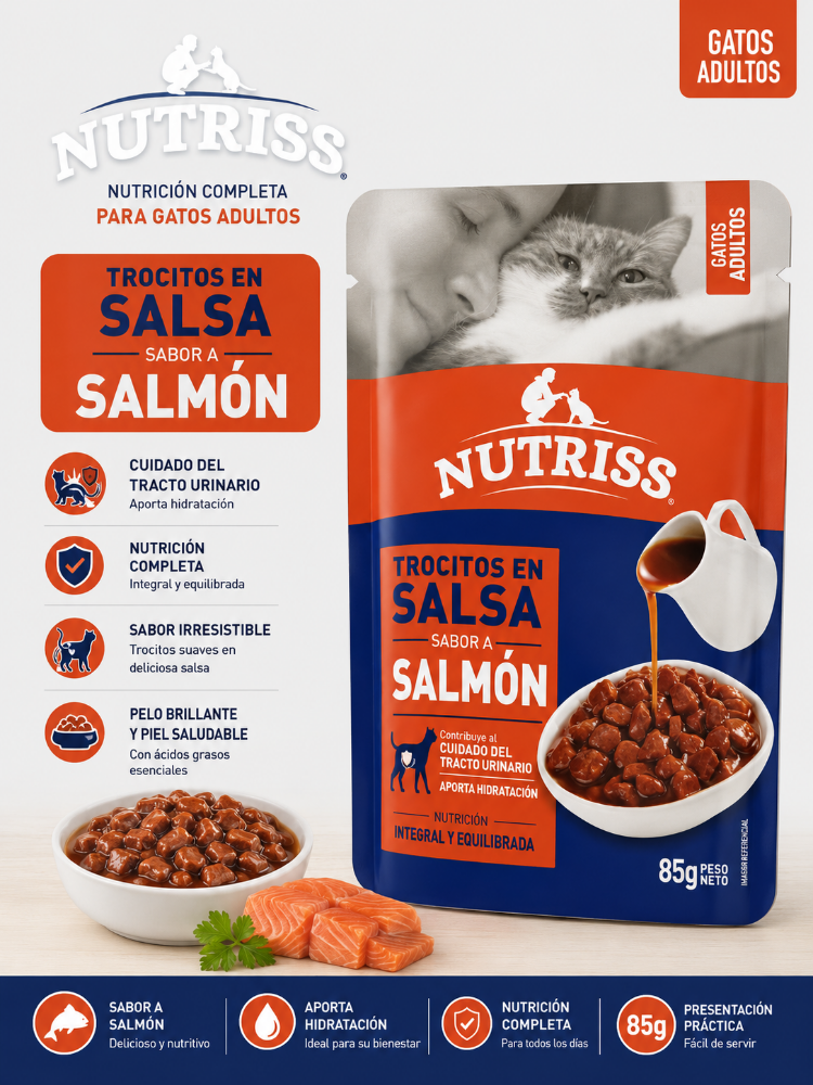 NUTRISS GATOS SALSA SALMON * 85 GR