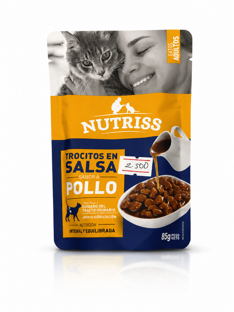 NUTRISS GATOS SALSA POLLO * 85 GR