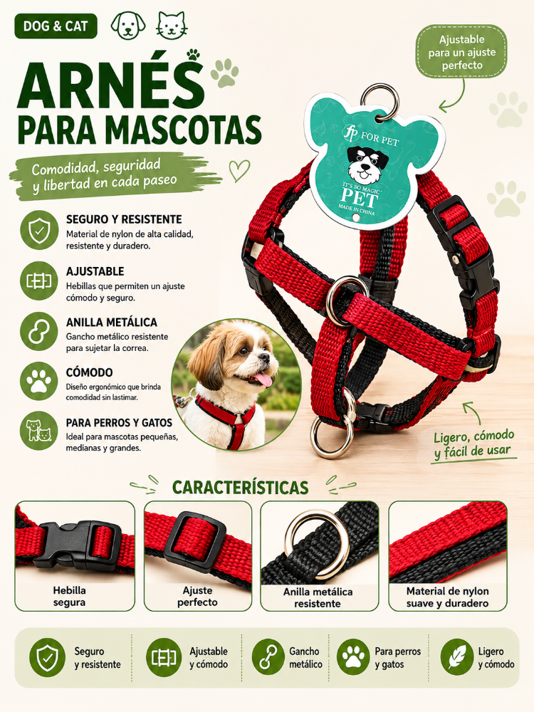 HARNES PARA MASCOTAS MP1736
