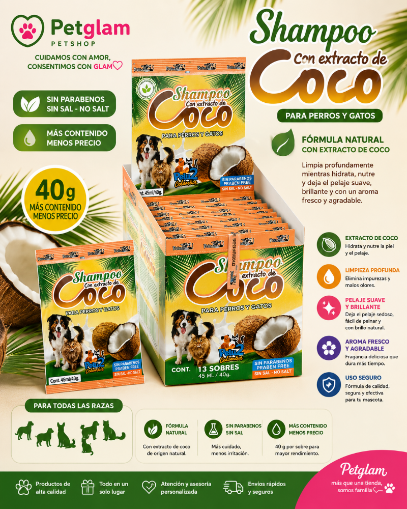 SOBRES SHAMPOO COCO 40 GR