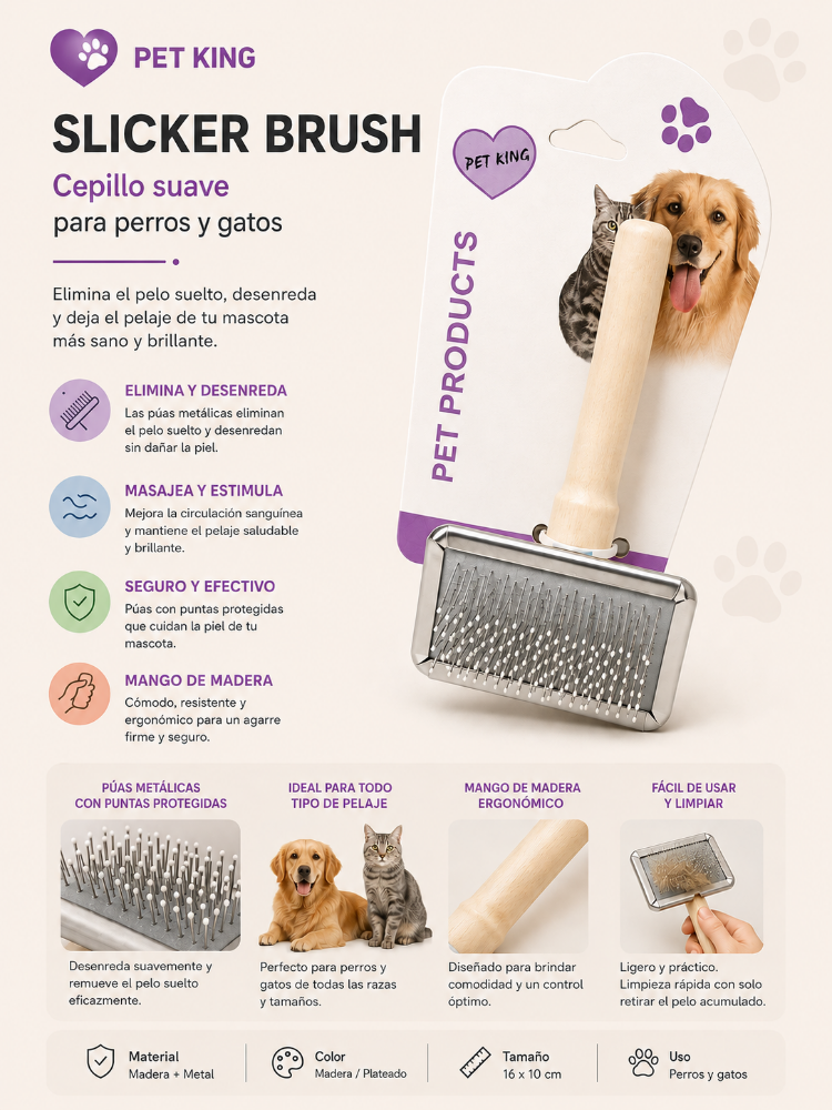 CEPILLO MASCOTAS MP1828