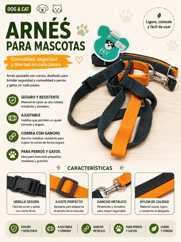 HARNES PARA MASCOTAS MP1739