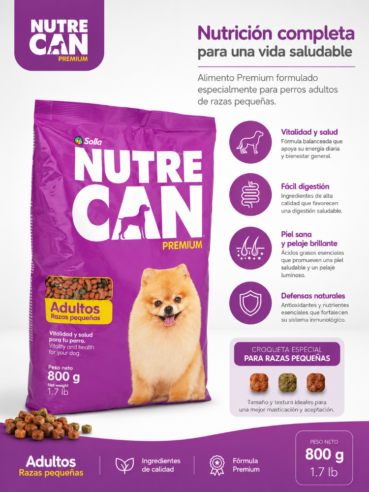 NUTRECAN ADULTO RAZA PEQUEÑA 800 G